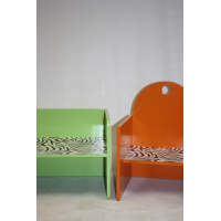 Vintage stoeltje en bankje